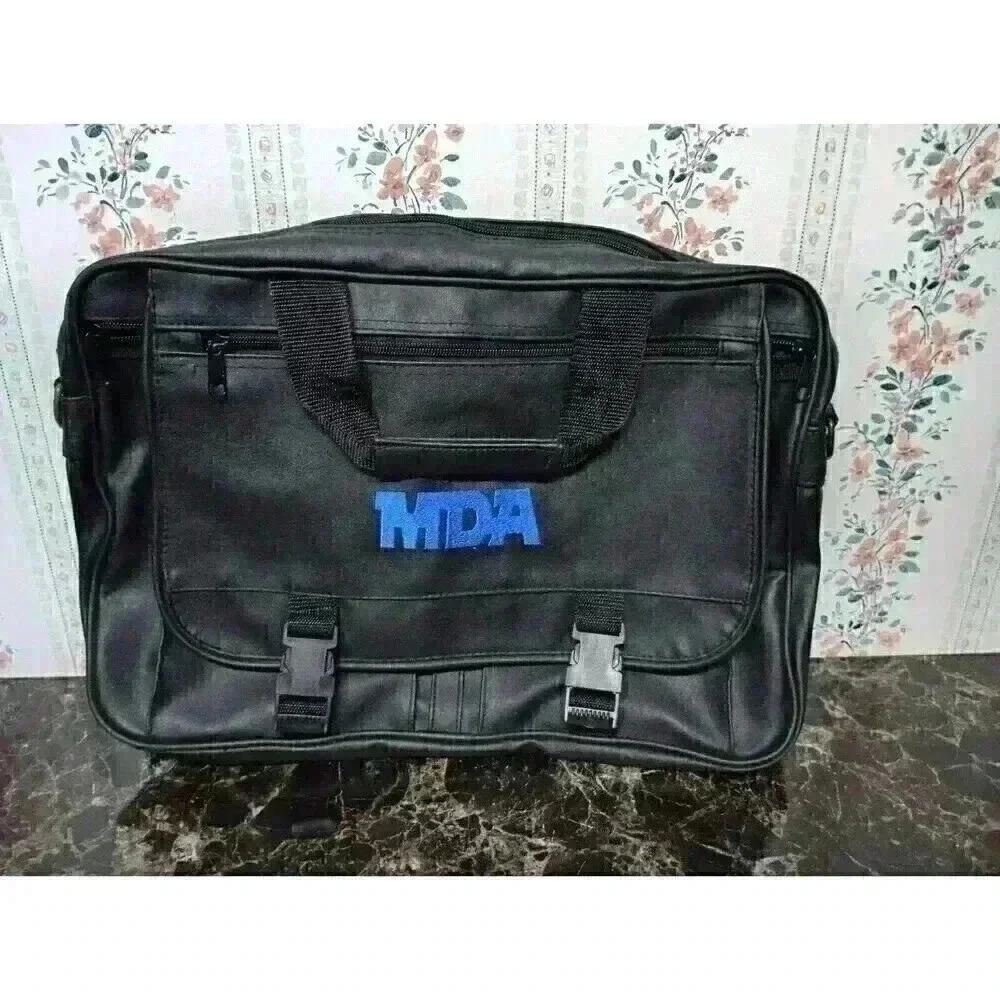 MDA Leather Bag Laptop Case RARE VINTAGE Computer Video Satchel Handbag